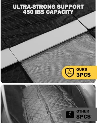 Dog Seat Cover for Back Seat, PU Dog Car Seat Cover Holds 420 lbs, Material Waterproof, Anti Scratch, Easy to Use and Clean, Hard Bottom Back Seat Extender for Dogs, Comfortable Car, SUV, Truck - Image 5