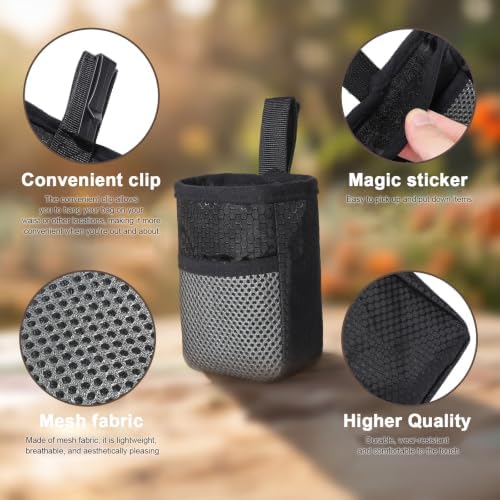 Black Portable Small Dog Treat Pouch, Treat Bag for Dog Training - Image 3
