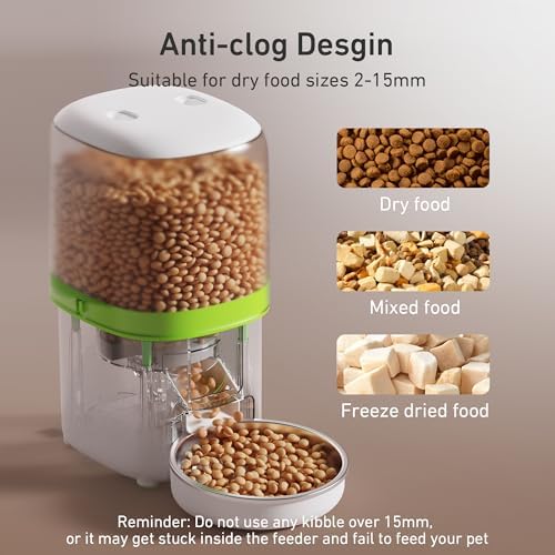 Automatic Cat Feeder - 4L Timed Auto Pet Feeder for Cat and Dog with Dry Food Dispenser, 180-day Battery Life, 1-6 Meals Per Day, 1-16 Portion, Desiccant Bag Keeps Food Fresh - Image 4