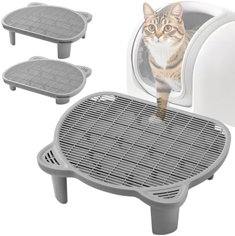 Litter Catching Step for Cat Litter Box, Litter Trap Stool for Automatic Litter Box Self Cleaning, Litter Collection Stairs, Litter Catcher Ramp for Old Geriatric Senior Cat or Kitten by Blata