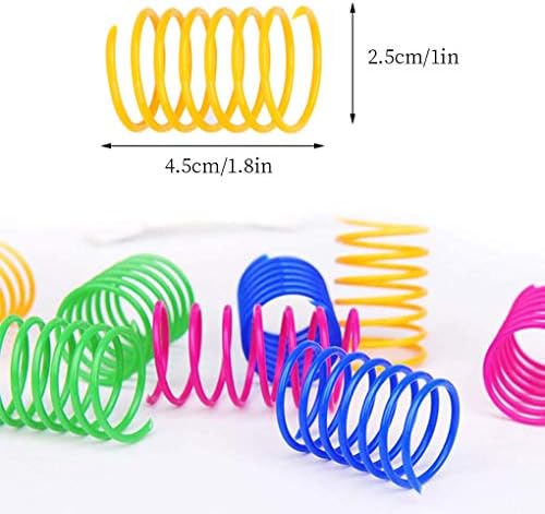 ISMARTEN Cat Spring Toy (60 Pack), Cat Kittens Toys Plastic Coil Spiral Springs for Swatting, Biting, Hunting, and Active Healthy Play (Random Color) - Image 2
