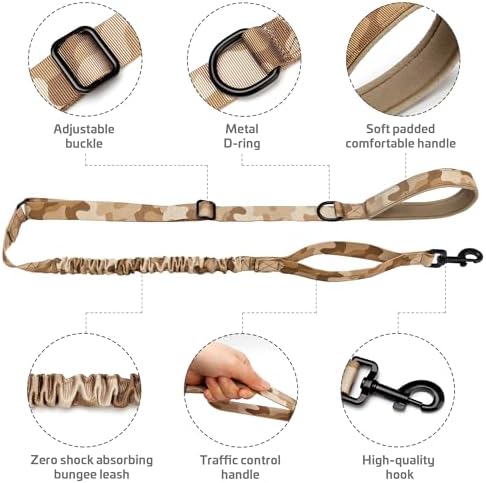 Forestpaw Tactical Dog Leash for Large Dogs, Camo Brown, 4-5FT - Image 5
