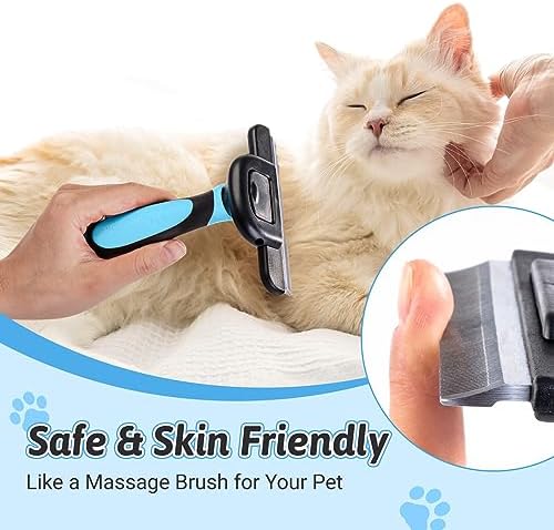 MIU COLOR Long Hair Pet Grooming Brush for Medium & Large Dogs & Cats,Blue - Image 6