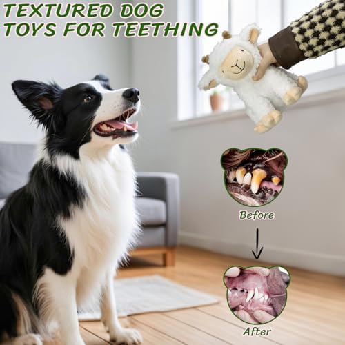 Squeaky Stuffed Dog Toys, Chew Sheep for Large Medium Small Breeds - Image 5