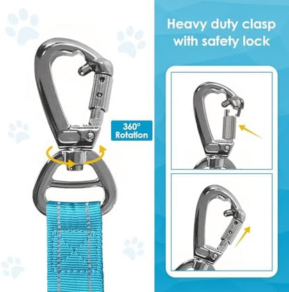 AUBELL Tactical Dog Leash Heavy Duty,4-6ft No Pull Bungee Leash,Blue - Image 3