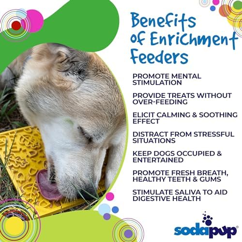 SodaPup Autumn eMat – Durable Enrichment Feeder Made in USA from Non-Toxic, Pet-Safe, Food Safe Rubber for Mental Stimulation, Avoiding Overfeeding, Fresh Breath, Digestive Health, Calming, & More - Image 4