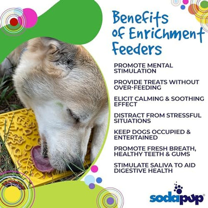 SodaPup Autumn eMat – Durable Enrichment Feeder Made in USA from Non-Toxic, Pet-Safe, Food Safe Rubber for Mental Stimulation, Avoiding Overfeeding, Fresh Breath, Digestive Health, Calming, & More - Image 4