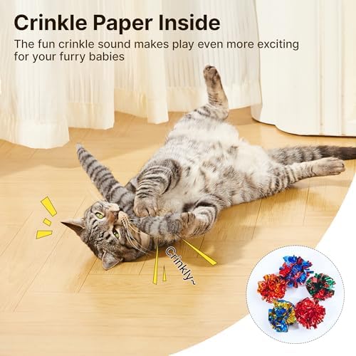 Potaroma Cat Toys Lifelike Tail Kicker 3 Pack, Catnip Crinkle Kitten Teaser - Image 4