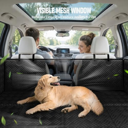 Dog Car Seat Cover for Back Seat, Hard Bottom Back Seat Extender for Dog - Image 7