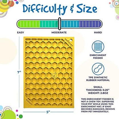 SodaPup Honeycomb eMat – Durable Lick Mat Feeder Made in USA from Non-Toxic, Pet-Safe, Food Safe Rubber for Mental Stimulation, Avoiding Overfeeding, Fresh Breath, Digestive Health, Calming, & More - Image 5