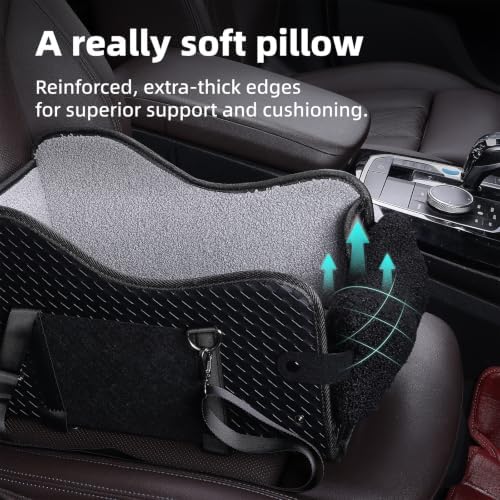 Dog Car Seat for Small Dogs, Center Console Booster Seat for Full Size Trucks, Height Increasing seat with seat Belt and Washable Cushion（Black）- Small - Image 6