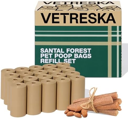 VETRESKA Dog Poop Bags, 300 Counts, Leak Proof, Extra Thick and Large by VETRESKA