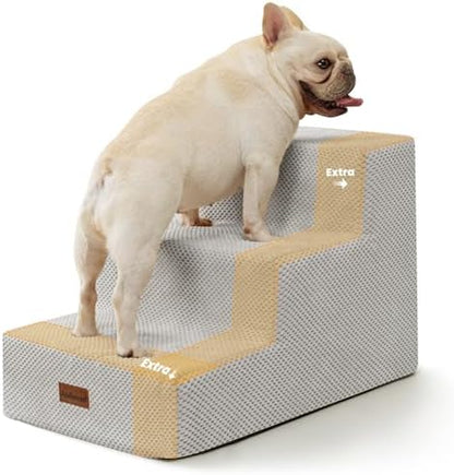 Aodisman Dog Stairs for Small Dogs,Wider 3-Step Pet Steps for Couch & Bed by AODISMAN