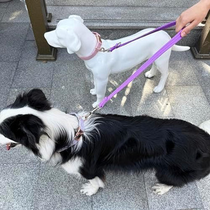 Double Ended Dog Leash,for Obedience Training Easy to Use,Lightweight,Soft for Large and Medium Dogs (Purple, 1M*2.5CM) - Image 6