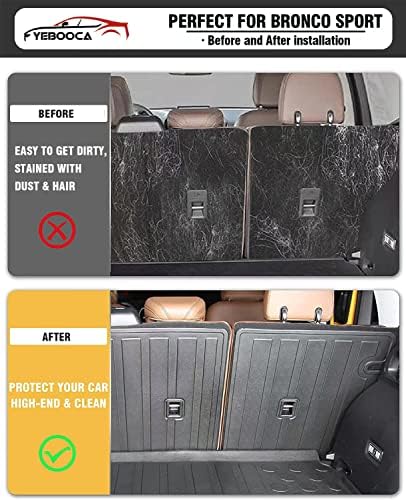Cargo Liner Compatible with 2021-2026 Bronco Sport Trunk Mat Back Seat Cover Protector (Backrest Mats) - Image 2