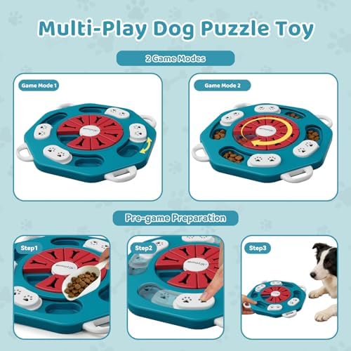 Dog Puzzle Toy for Smart Dogs, Interactive Dog Enrichment Toys,Level1(Blue) - Image 4