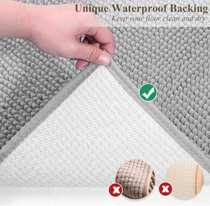 VIVAGLORY Cat Litter Mat Softgrip Litter Trapping Mat, 31"× 20", Grey - Image 4