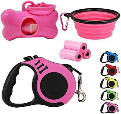 Retractable Dog Leash, Heavy Duty 10FT Leashes, Pink by Tailpa