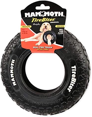 Mammoth TireBiter Originals - Natural Rubber Dog Toys - Dog Toys for Extra Long Interactive Play - Strong Chewer Toys for Dogs - Medium, 8” - Image 2