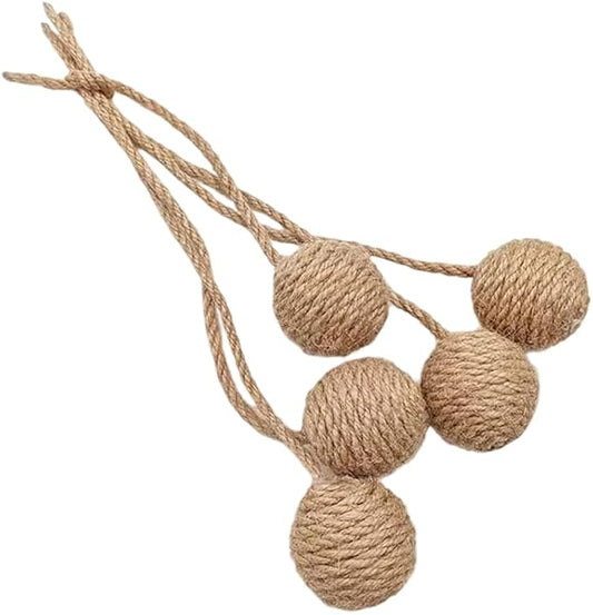 1.7in Cat Toy Ball Sisal Rope Wrapping Cat Rope Ball,2pcs
