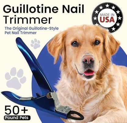 Resco Guillotine Dog Nail Clippers for Large Dogs, Electric Blue - Image 2