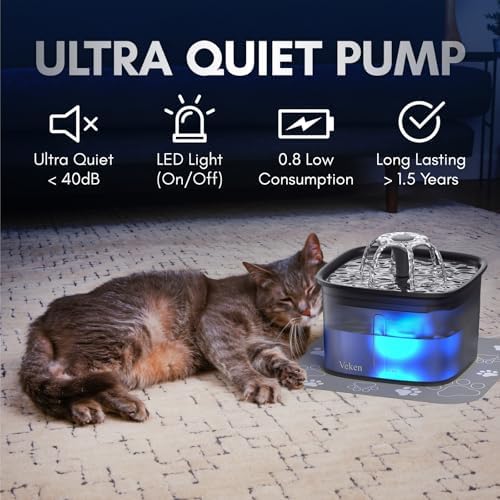 Veken Innovation Award Winner 95oz/2.8L Cat Water Fountain - Image 6