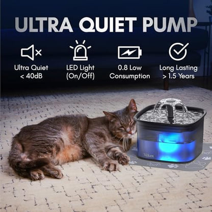 Veken Innovation Award Winner 95oz/2.8L Cat Water Fountain - Image 6