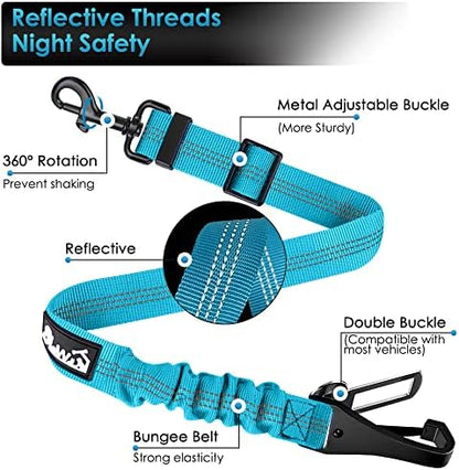 SlowTon Dog Car Seat Belt, 3 in 1 Latch Bar Attachment Dog Safety Seatbelt - Image 5