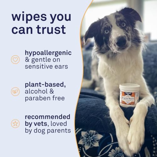 Petpost | Dog Ear Cleaner Wipes - Ultra Soft Cotton Pads in Coconut Oil Aloe Solution - Dog Ear Rinse & Cleanser 100 ct. - Image 4