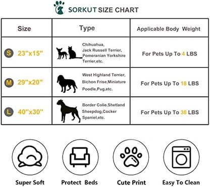 1 Pack 3 Puppy Blankets Super Soft Warm Sleep Mat Grey Cute Print Blanket Fluffy Fleece Pet Blanket Flannel Throw Dog Blankets for Small Dogs Puppy Dogs Fluffy Cats,Love-Large(40"x30") - Image 6