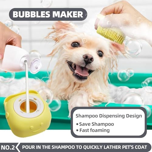 6-in-1 Grey Pet Grooming Kit: Hair Brush, Towel, Washing Gloves, Slicker Brush, and Shampoo Scrubber for Dogs and Cats - Image 3