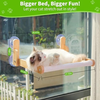 Cat Window Perch, Foldable Cat Hammock with Faux Rabbit Fur Cover - Image 6