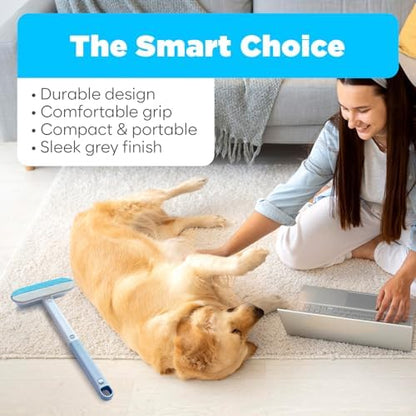 Pet Hair Removal Tool, Reusable Pet Hair Remover for Furniture, Couch, Carpet & Bedding, 17.3" Handle, Wide 7.3" Head, Mini Detail Brush, Easy Clean - Image 5