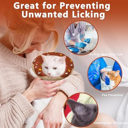 Seyezo Cat Cone Collar Soft, Adjustable Cat Recovery Cone, WaterproofBrown - Image 5