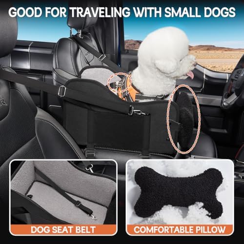 TKYZ Center Console Dog Car Seat for Small Dogs,for Car/SUV/Small Truck - Image 4