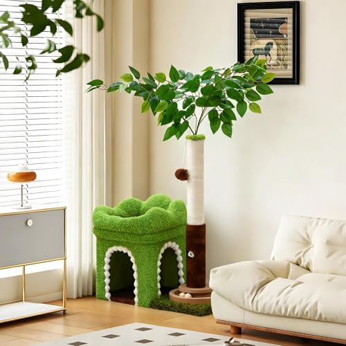 Woochpet Small Cat Tower with Cat Scratching Post,Short Cat Tree for Kitten - Image 6