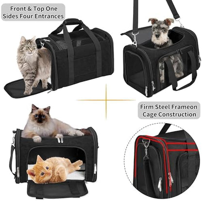 Soft-Sided Cat/Dog/Pet Carrier, Collapsible Pets Travel Carriers - Image 5