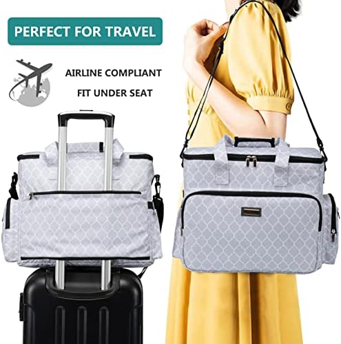 BAGLHER Dog Travel Bag, Pet Travel Bag (ALL Pet Travel Supplies), With 2 Pet Food Containers and 2 Collapsible Silicone Bowls; Essential Kits for Pet Travel DLwhite - Image 6