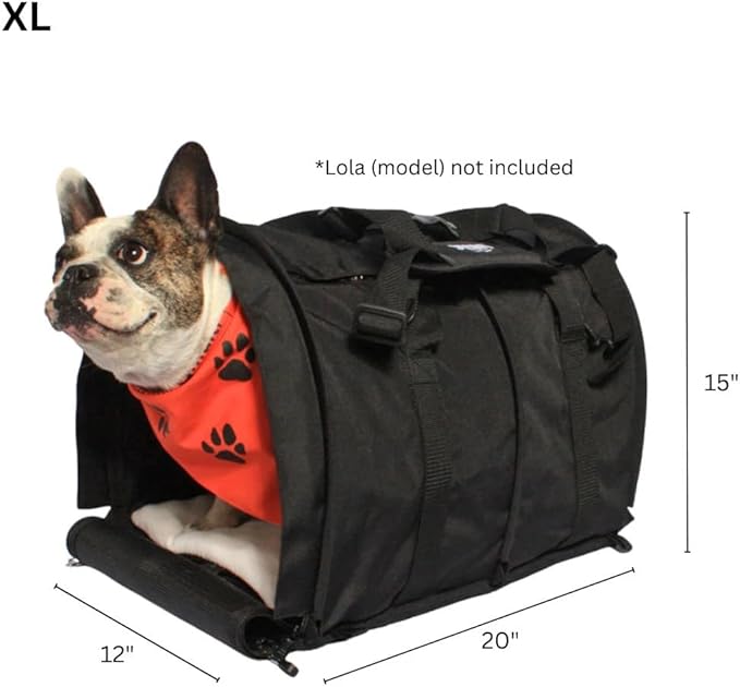 SturdiBag Pro 3.0 Pet Travel Carrier for Cats and Dogs – Soft-Sided with Safety Clips and Seatbelt Straps for Car Travel | XL, Purple