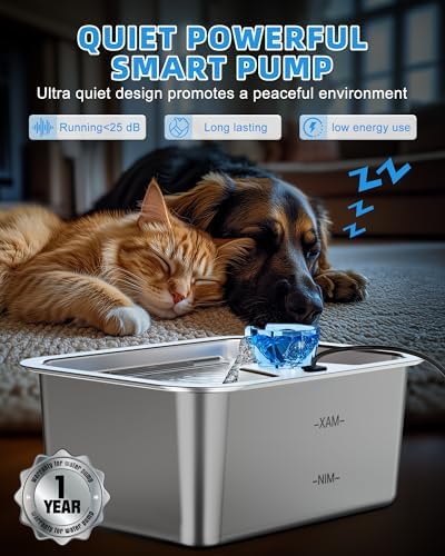 Lesotc Dog Water Fountain, 10L Stainless Steel Large Pet Fountain - Image 4