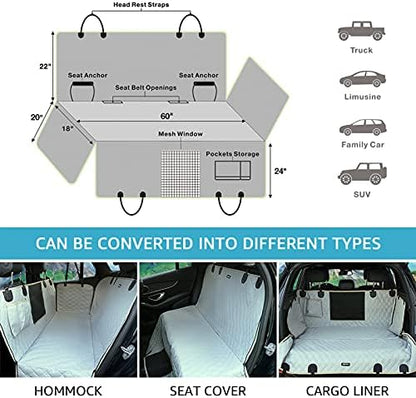 Lassie XL Truck Waterproof Dog Seat Cover Back Seat with 2 Seat Belts - Image 5