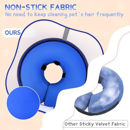 Supet Raised Inflatable Dog Cone Collar to Stop Licking, Soft Dog Cone Alternative After Surgery, Pet Neck Donut Collar for Small Medium Large Dogs - Image 5