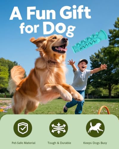 Dog Chew Toys for Medium Large Dogs, Toothbrush Toy with Rope, Blue - Image 7