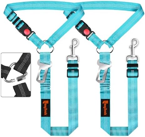 Laqibak Removable Dog Seat Belt Harness for Car, 3 in 1 Pet Seatbelt Leash by laqibakProductcollection