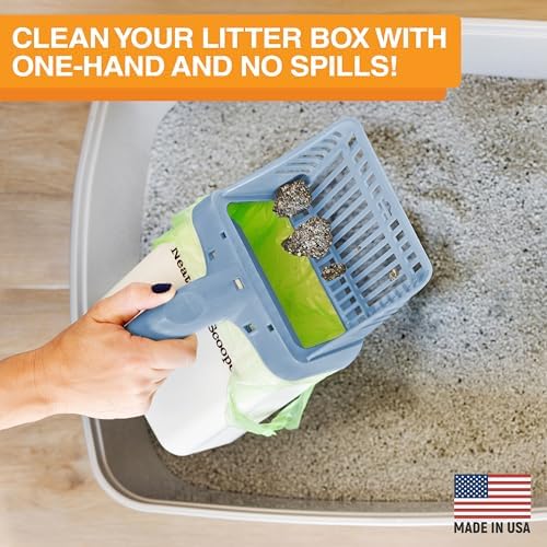 Neater Pet Brands Neater Scooper Standard Cat Litter Scoop, 15 Refill Bags – Mess-Free Cat Litter Scooper with Bag, Spill-Proof Kitty Box Sifter, Bin Doubles as Scoop Holder, For Single-Cat Households - Image 2