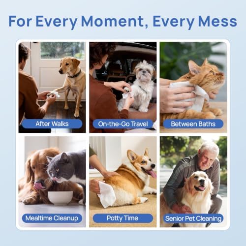 HICC PET Dog Wipes for Dogs & Cats, French Mineral Water, 110 Count - Image 6