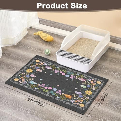 Unicorn Catcher 24"x15" Cat Litter Mat Non-Slip Washable Litter Box Mat - Image 5