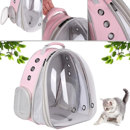 Front Expandable Cat Backpack Carrier, Fit up to 20 lbs, Space Capsule Bubble Window Pet Carrier Backpack for Large Fat Cat and Small Puppy - Image 4