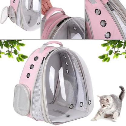 Front Expandable Cat Backpack Carrier, Fit up to 20 lbs, Space Capsule Bubble Window Pet Carrier Backpack for Large Fat Cat and Small Puppy - Image 4