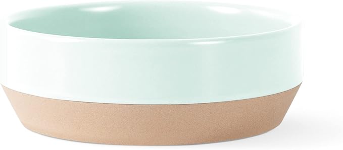 Fringe Studio Stoneware Pet Bowl, Medium, "Live Bark Love" (479005) Light Blue